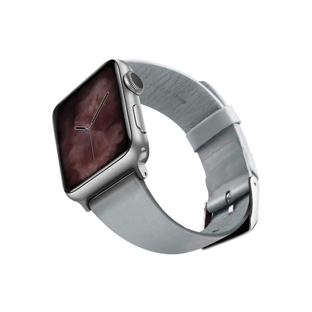 Viva Madrid Montre Allure Leather Strap Strap for Apple Watch 42/44MM - Light Blue/Silver